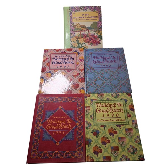 The Vanessa-Ann Collection Other - 5 Vanessa Ann Collection Holidays In Cross-Stitch 1990-1993 Mother's Garden